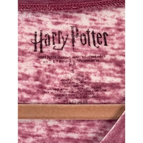 Harry potter short sleeve shirt platform 9 3/4 high low cotton pink small READ - Picture 3 of 7